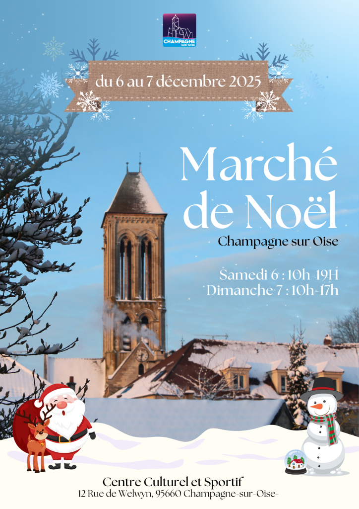 AFFICHE DU SALON DE NOEL DE CHAMPAGNE SUR OISE